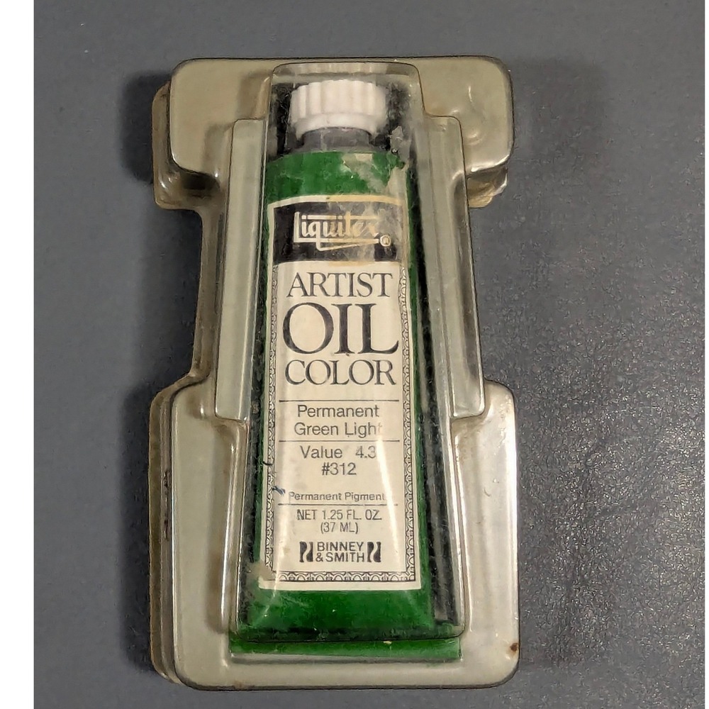 Liquitex Artist Oil Color Permanent Green Light 312 Vintage Binney & Smith 37ml